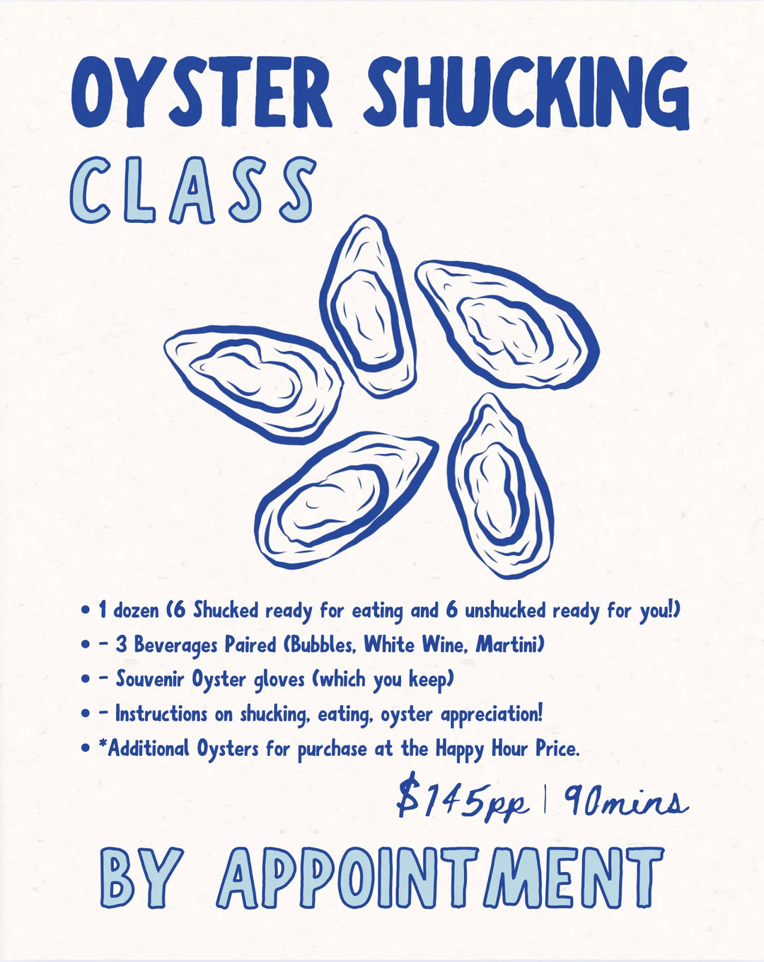 NYC Restaurant Oyster Shucking Class — $145 per Person